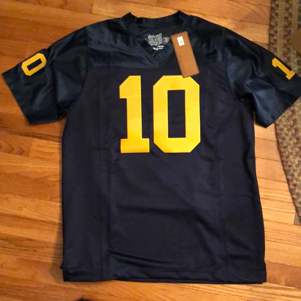 Tom Brady NCAA Michigan Original Retro Brand Throwback Football Jersey Medium